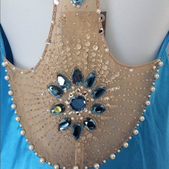 Adrianna papell collection blue dress size 6 - Picture 5 of 8